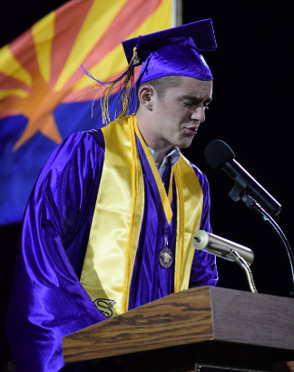 Student gives graduation speech